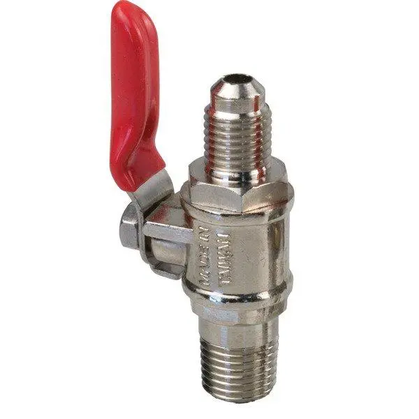 1/4" Male Flare Shutoff Valve With Integrated Check 1