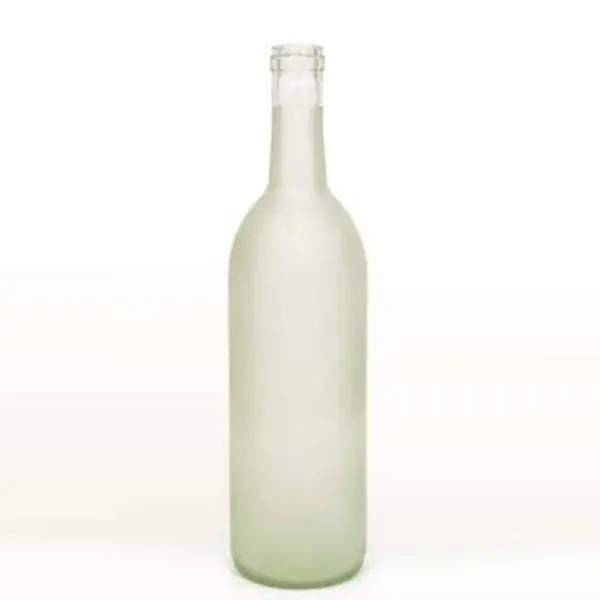 12-Pack Frosted Clear Bordeaux-Style 750 Ml Wine Bottles 1