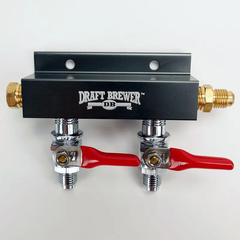 2-Port Lead-Free Co2 Distribution Valve Block 1