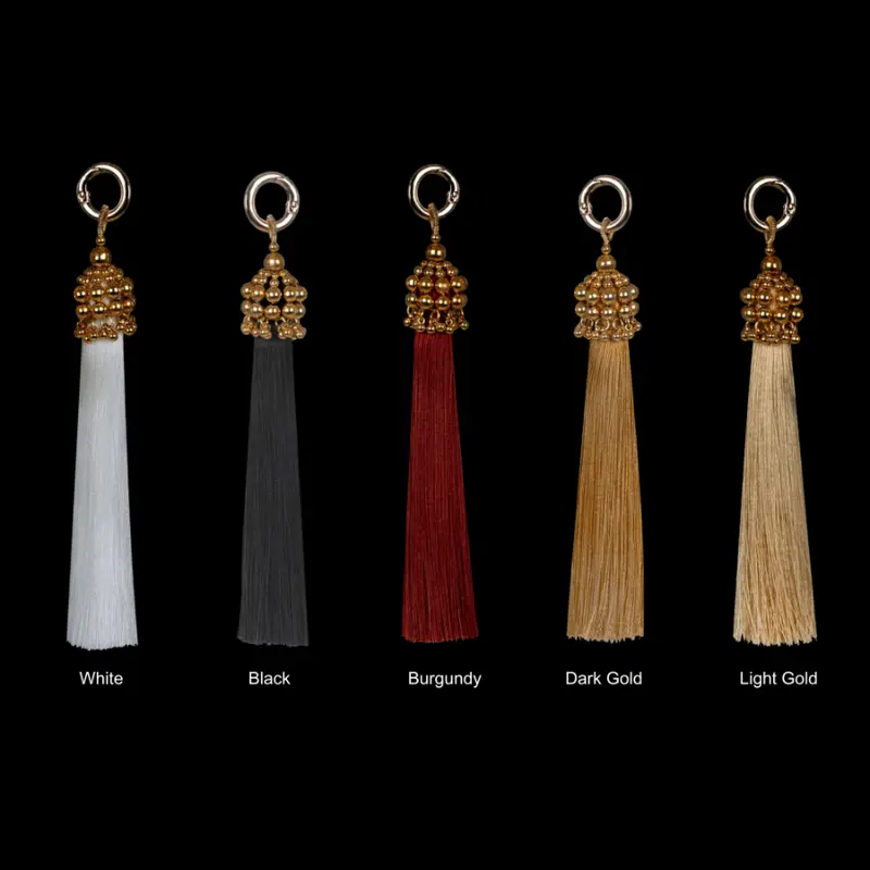 5" Gold-Capped Polyester Tassel — Five Color Variants 1