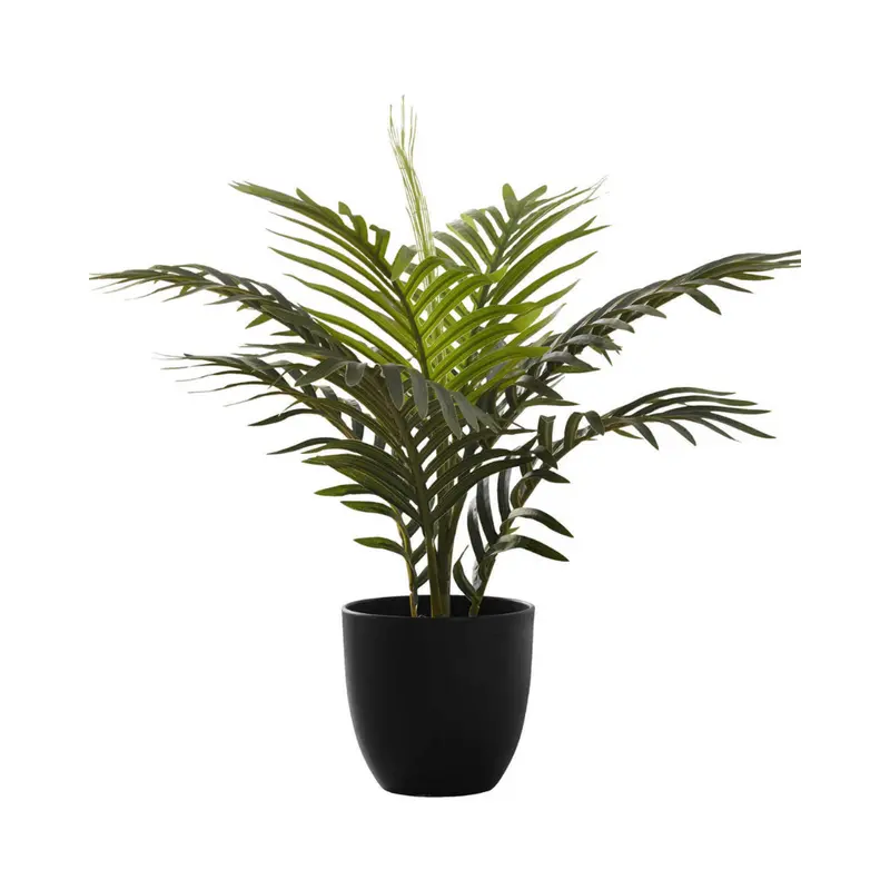 Artificial Indoor Palm Tree In 5" Pot – 20" Tall Realistic Faux Plant (Monarch I-9501) 1