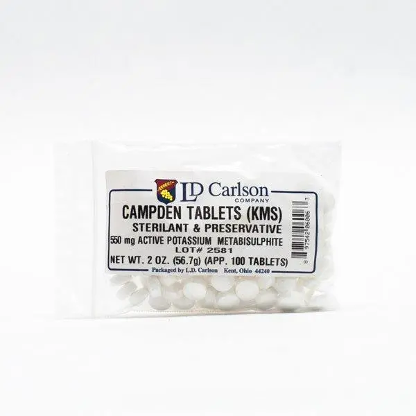 Campden Tablets (Potassium Metabisulfite) – 50 Ct Wine & Cider Stabilizer 1