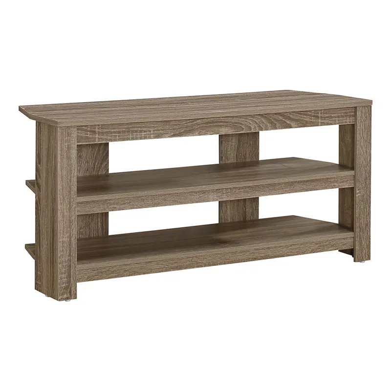 Dark Taupe Tv Stand – Modern Media Console (I2569) 1