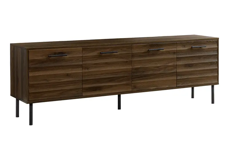 Dark Woodgrain Tv Console With Four Cabinet Doors (Model I2727) 1