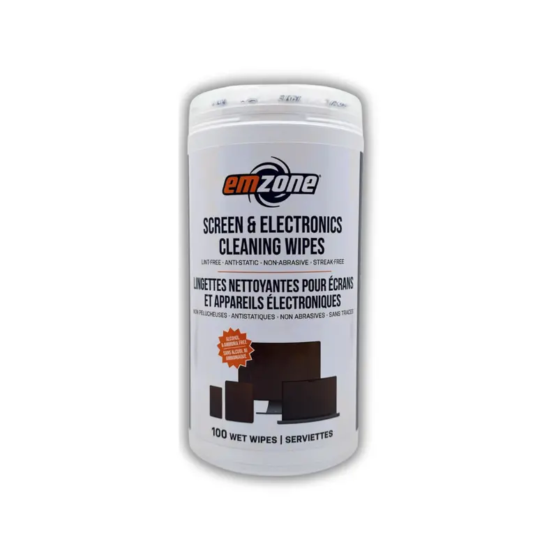 Emzone Screen Cleaning Wipes – Pack Of 100 Lint-Free Cloths 1