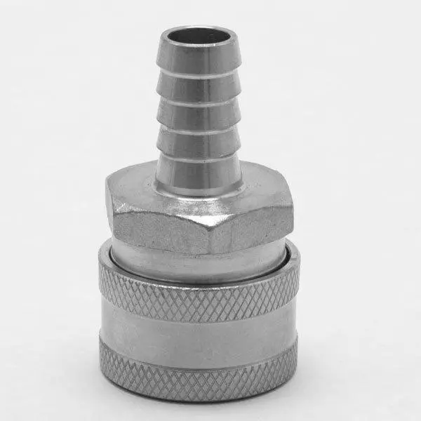 Female Stainless Quick Disconnect X 1/2" Barb 1