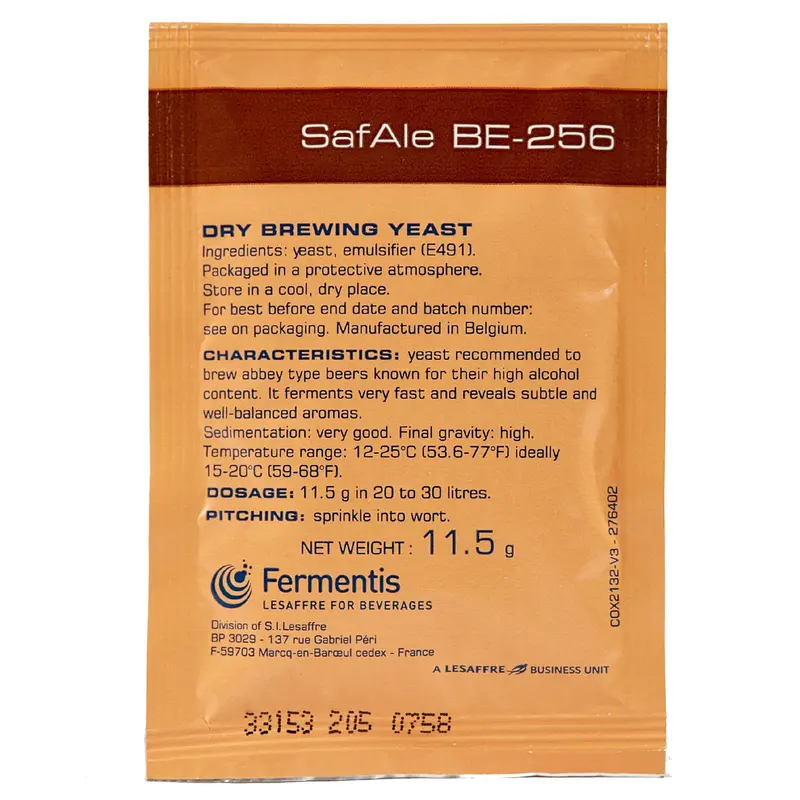 Fermentis Safale Be-256 Belgian Dry Yeast Packet 1