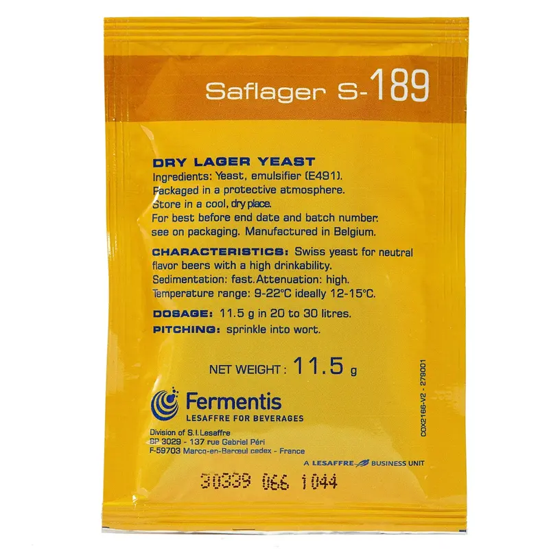 Fermentis Saflager S-189 Lager Dry Yeast – Crisp, Clean Fermentation 1
