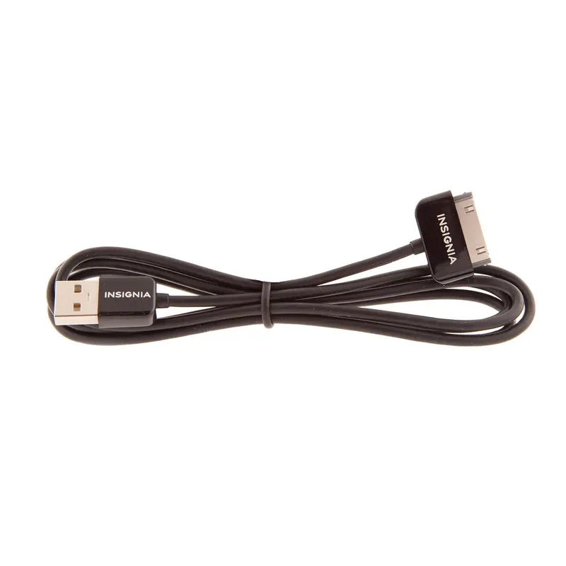 Insignia 30-Pin Sync & Charge Cable – 1.2 Meter (4 Foot), Black 1