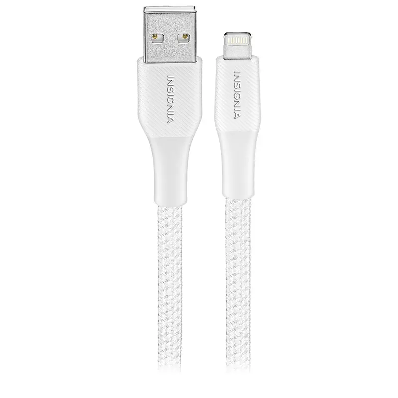 Insignia Braided Lightning To Usb-A Cable – 10 Ft, Durable Nylon Weave 1