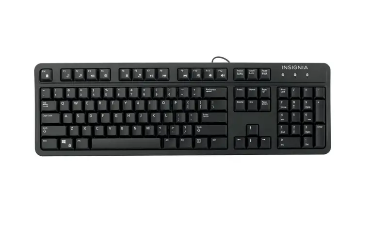 Insignia Wired Usb Keyboard For Pc – Compact Layout, Model Ns-Pnk8001-C 1