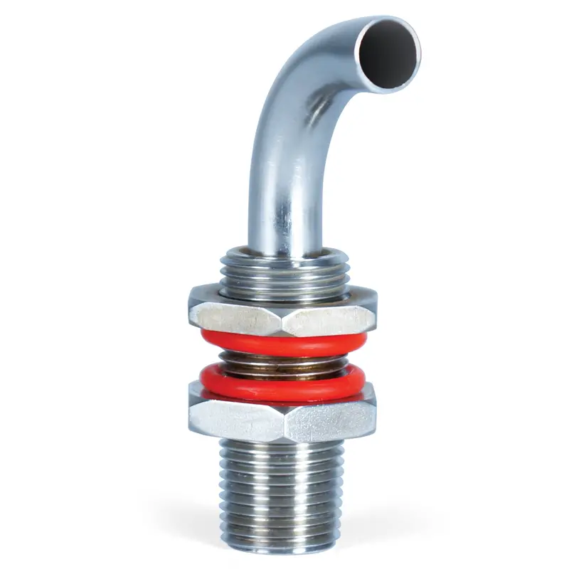 Isoflow® Single-Piece Stainless Steel Bulkhead 1