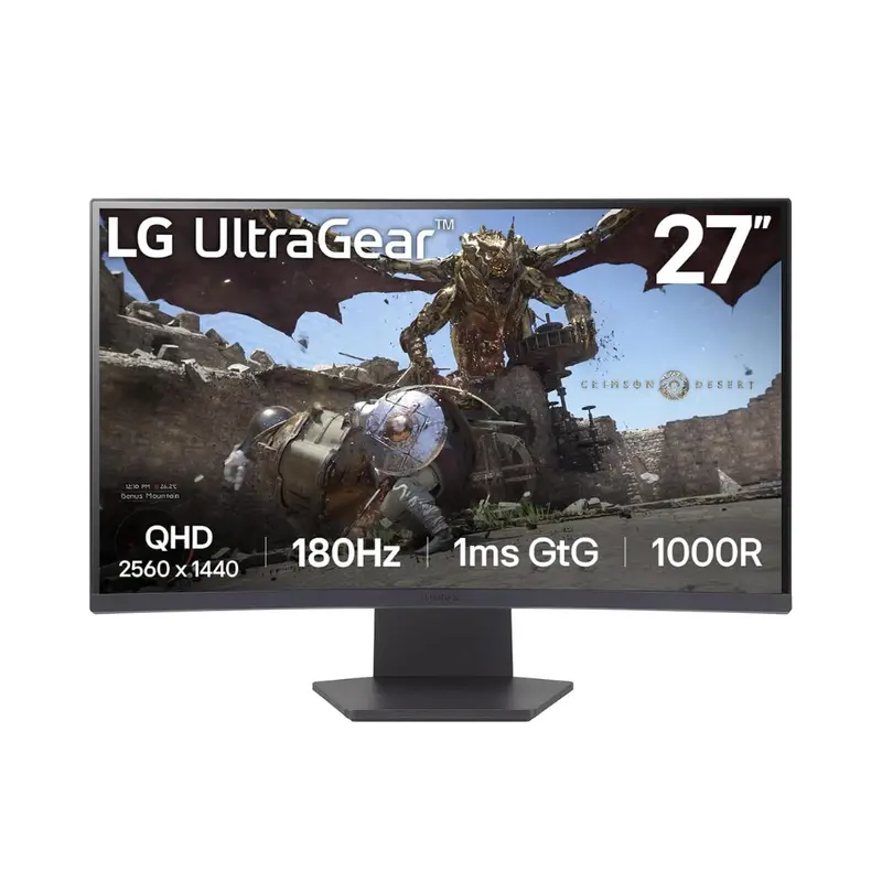 Lg Ultragear 27-Inch Curved Gaming Monitor – Qhd, 180Hz, 1Ms Response (27Gs60Qc) 1