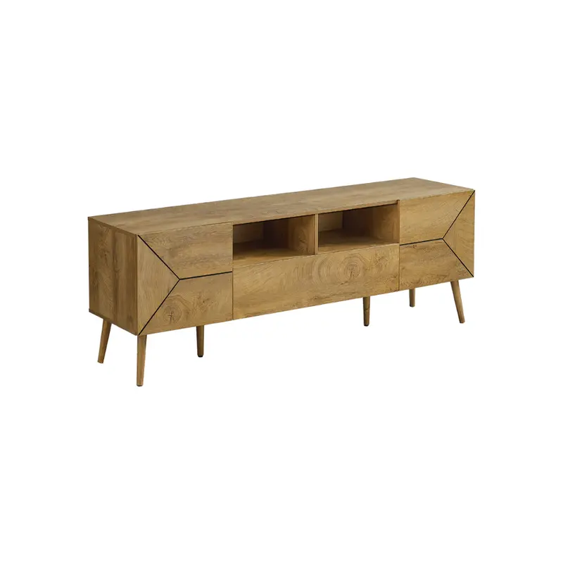 Light Walnut Veneer Entertainment Unit – Monarch Model I2753 1