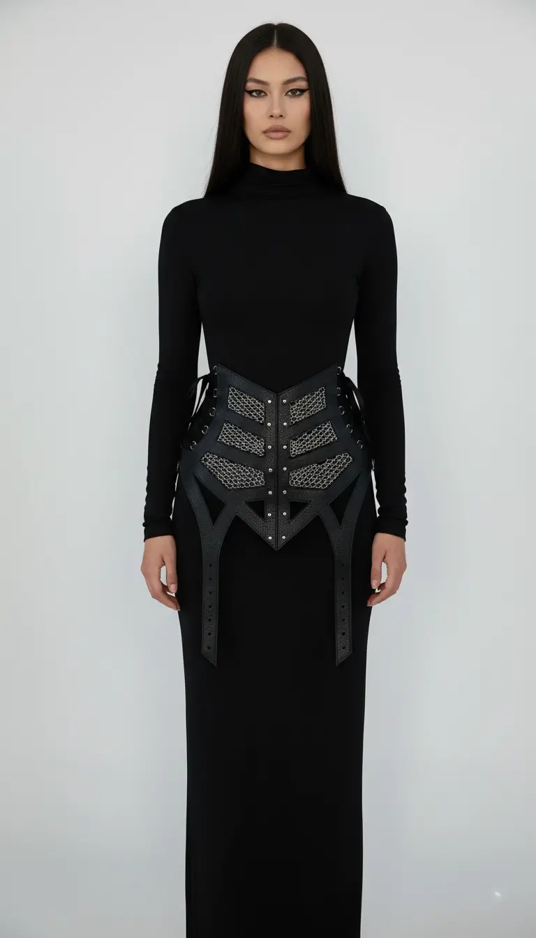 Lister Beaded Leather Girdle Belt 1