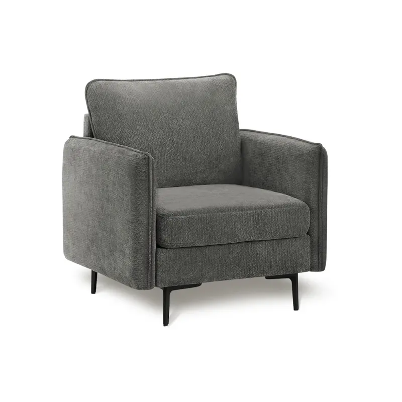 Monarch 32-Inch Gray Fabric Armchair (Coach-18, 8K11C18) 1