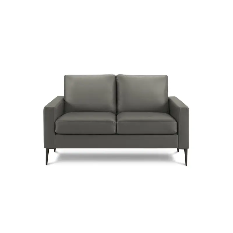 Monarch 58-Inch Two-Cushion Gray Pu Leather Loveseat (Ra-02, 8J32A02) 1