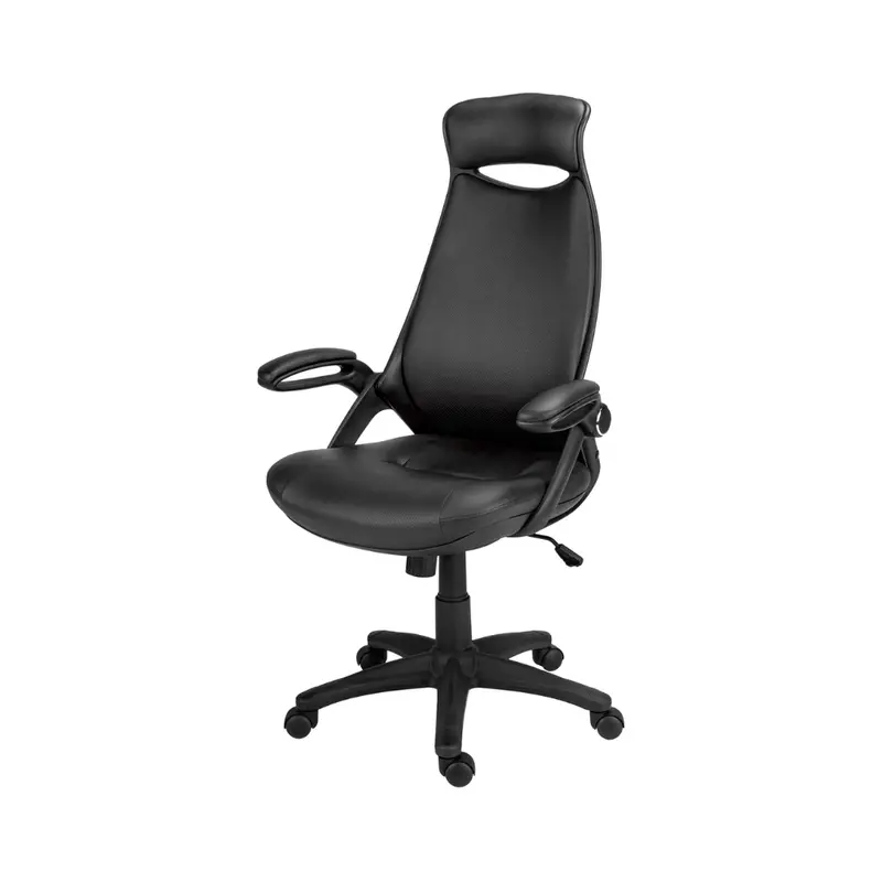 Monarch Black Faux-Leather Office Chair – Supportive Executive Style 1