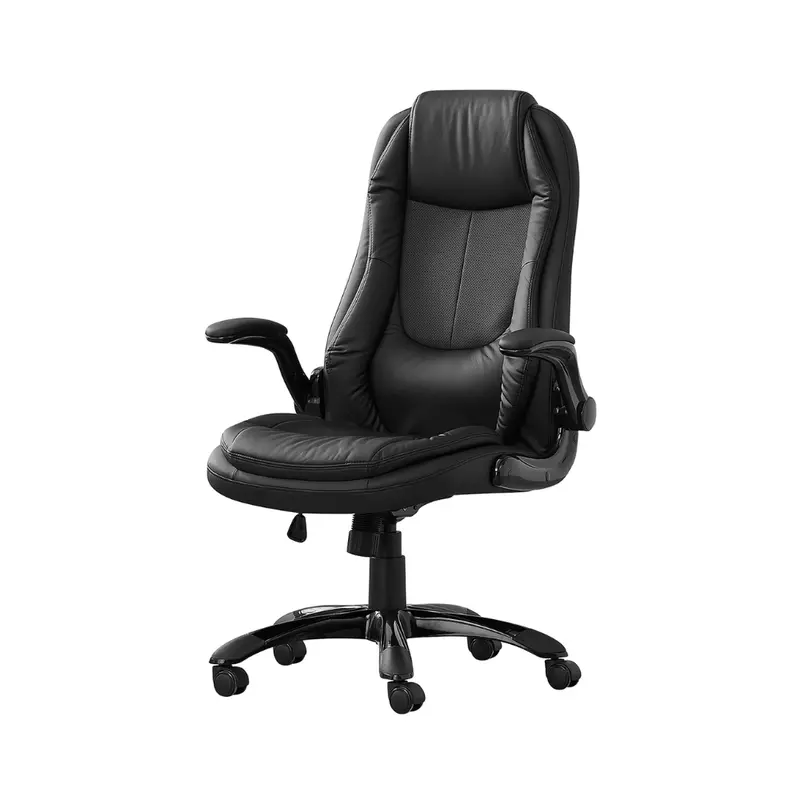 Monarch Premium Black Faux-Leather Office Chair – Reinforced Comfort 1