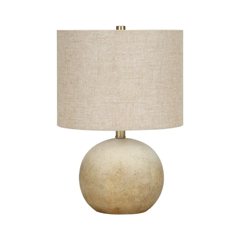 Monarch Table Lamp – Beige Concrete Base With Beige Linen Shade (I-9718) 2