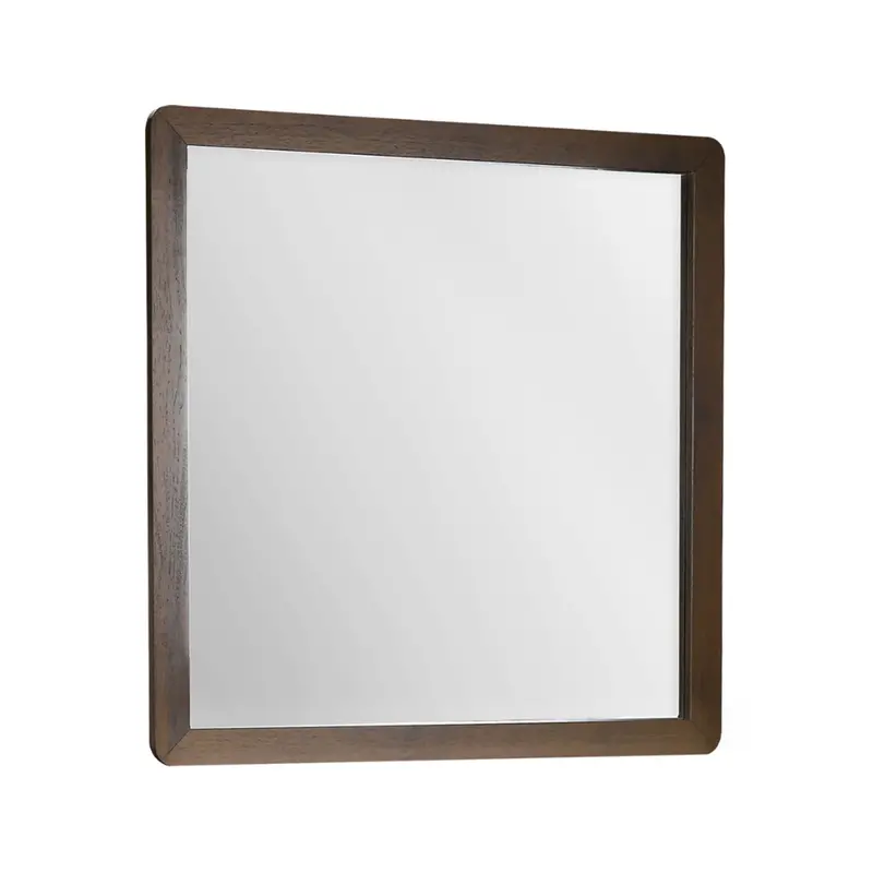 Monarch Walnut-Finish Wall Mirror – Modern Rectangular Design, I5232 1