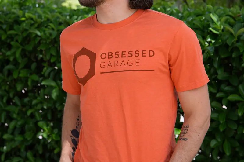 Obsessed Garage Modern Minimalist Logo T-Shirt 7