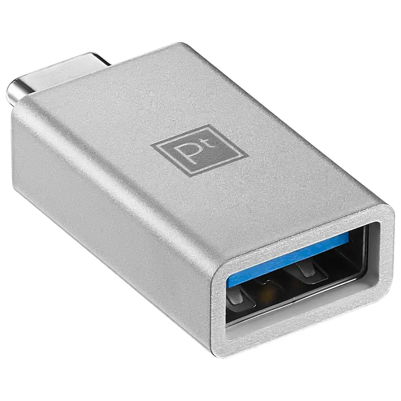 Platinum Usb-C To Usb-A Adapter – Gray (Pt-Paca-C) 1