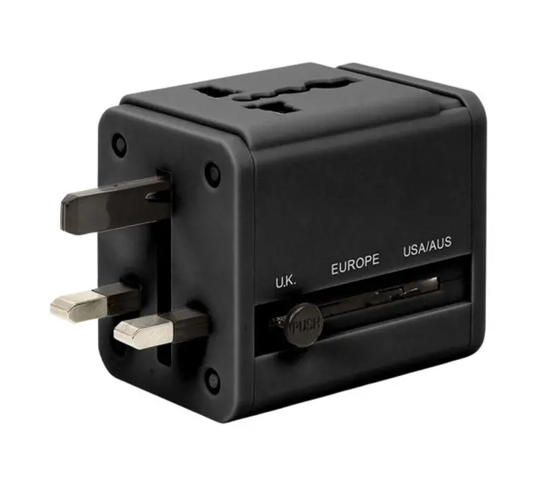 Retrak Universal Travel Adapter With Usb Ports – Black 1