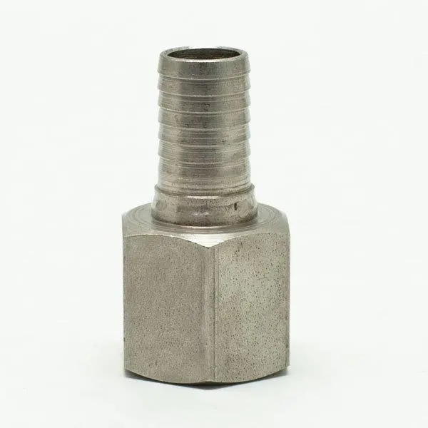 Stainless Female 1/2" Npt To 1/2" Barb Adapter 1