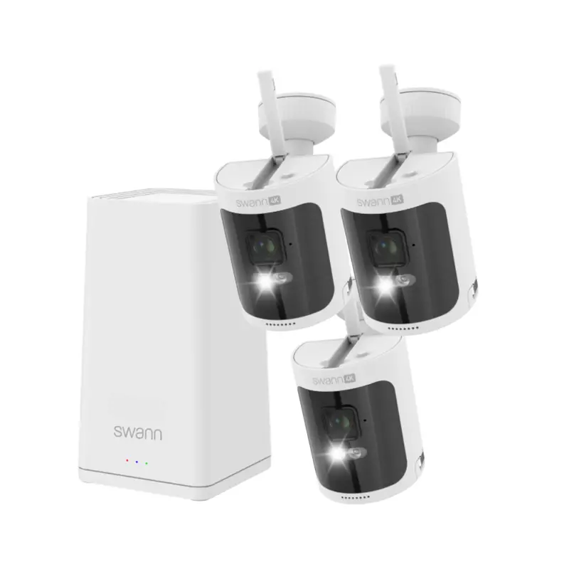 Swann Allsecure650 Wireless Security Camera System – 3X 4K Cameras + Power Hub (Swnvk-As4K650Sd3) 1