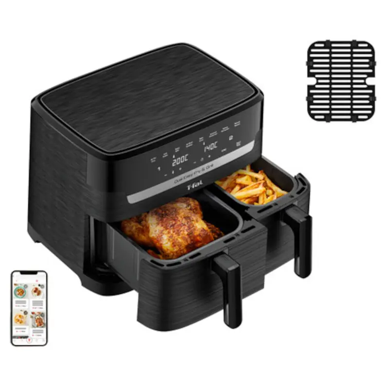 T-Fal Dual Easy Fry & Grill Air Fryer (Ey905N50) 1