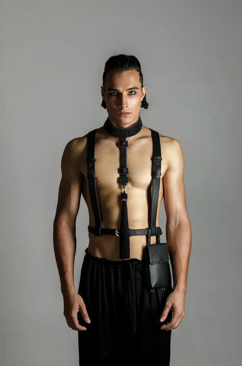 Zheng Modular Leather Harness And Belt Set For Men 1